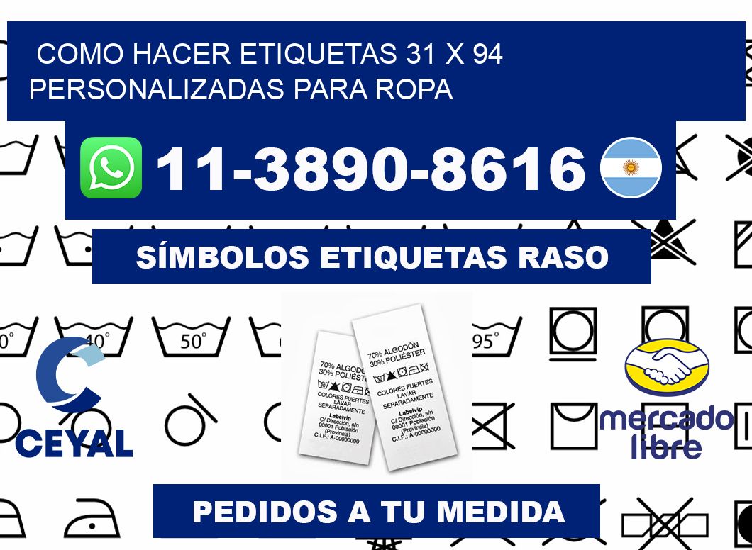 como hacer etiquetas 31 x 94 personalizadas para ropa