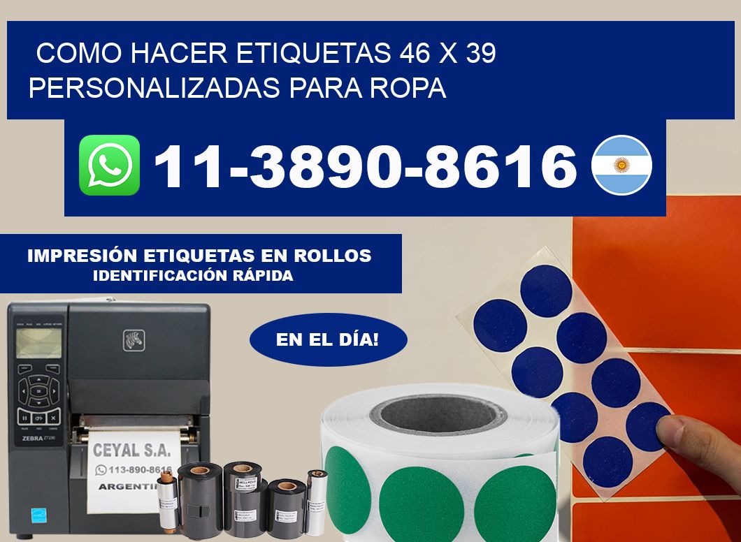 como hacer etiquetas 46 x 39 personalizadas para ropa