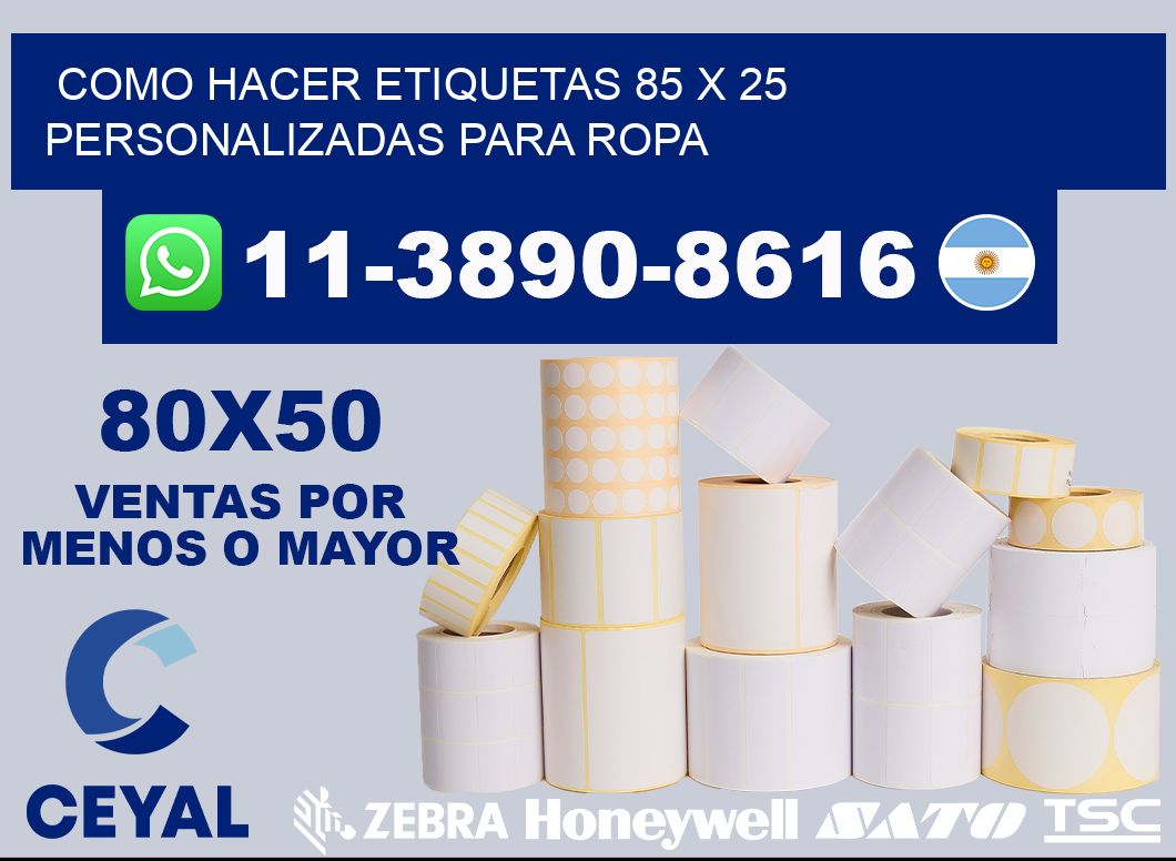como hacer etiquetas 85 x 25 personalizadas para ropa