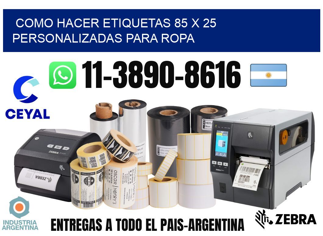 como hacer etiquetas 85 x 25 personalizadas para ropa