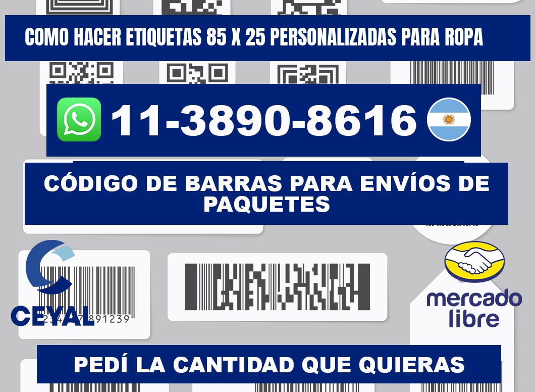 como hacer etiquetas 85 x 25 personalizadas para ropa