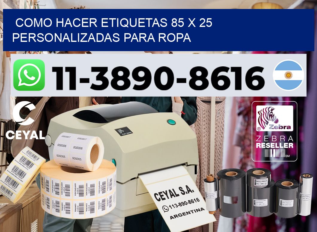 como hacer etiquetas 85 x 25 personalizadas para ropa