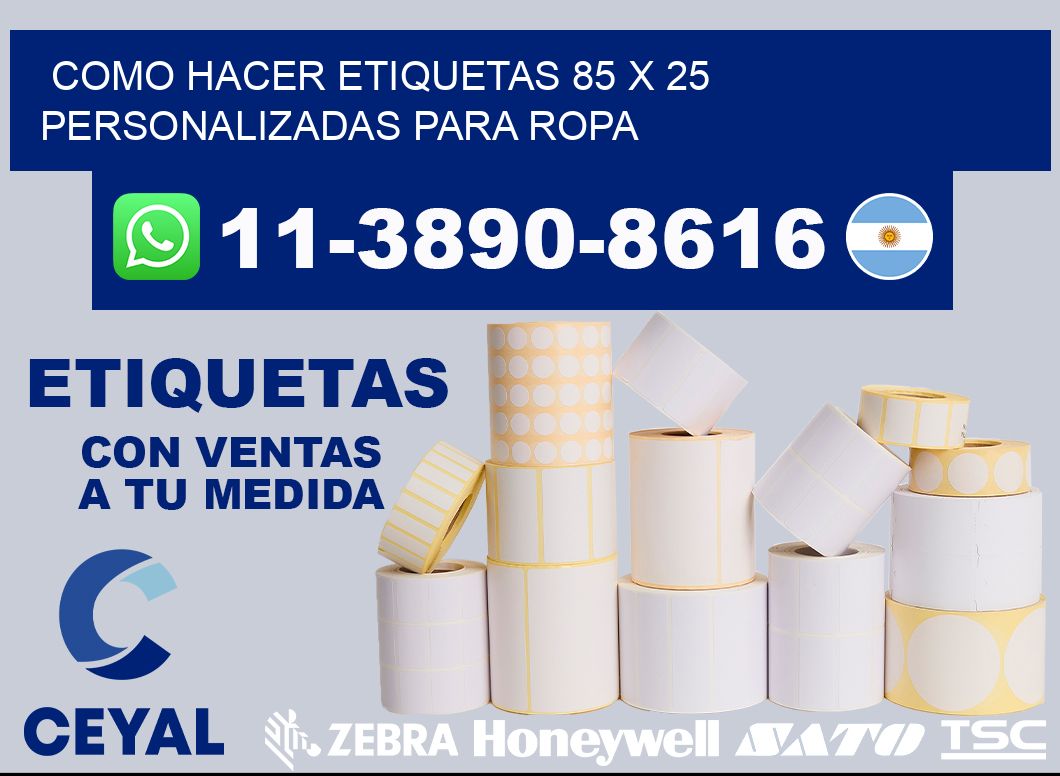 como hacer etiquetas 85 x 25 personalizadas para ropa