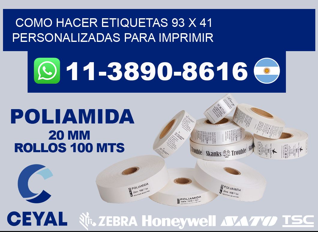como hacer etiquetas 93 x 41 personalizadas para imprimir
