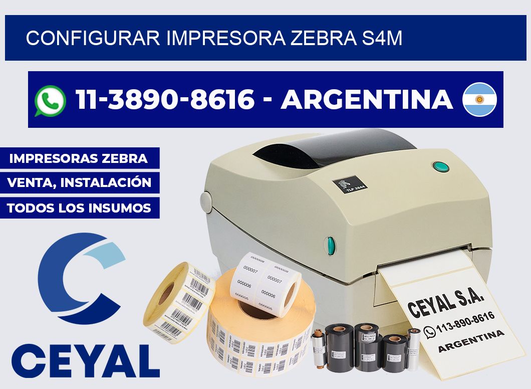 configurar impresora Zebra s4m