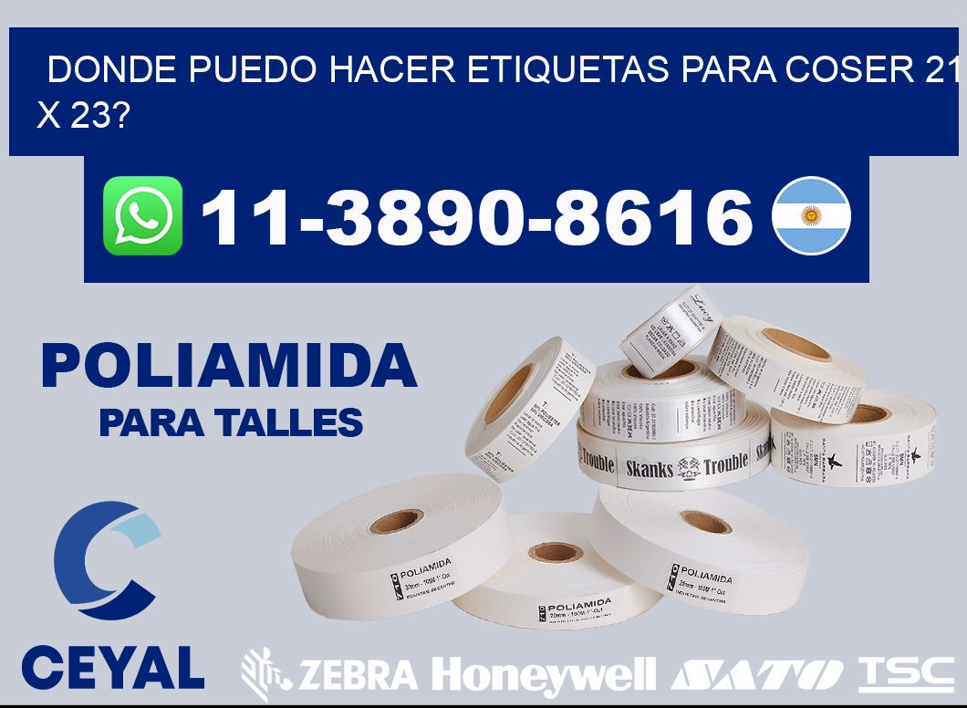 donde puedo hacer etiquetas para coser 21 x 23?