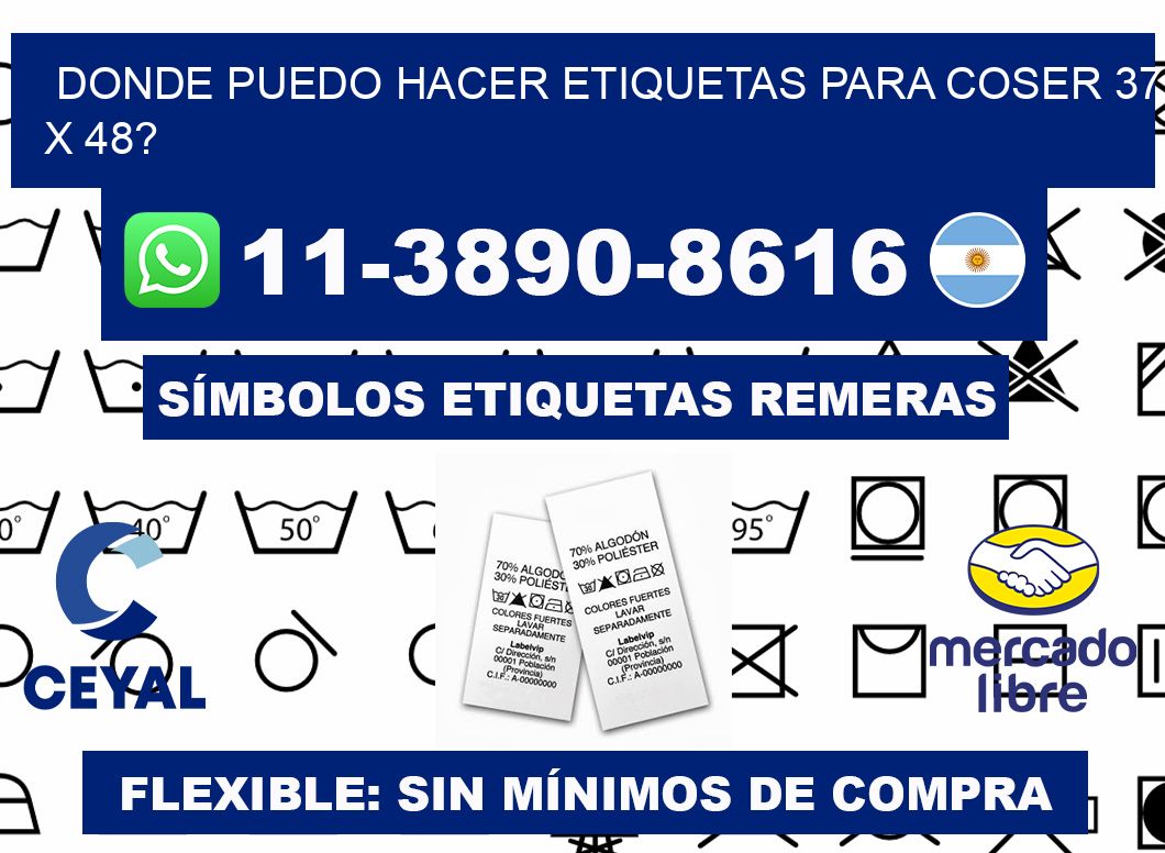 donde puedo hacer etiquetas para coser 37 x 48?