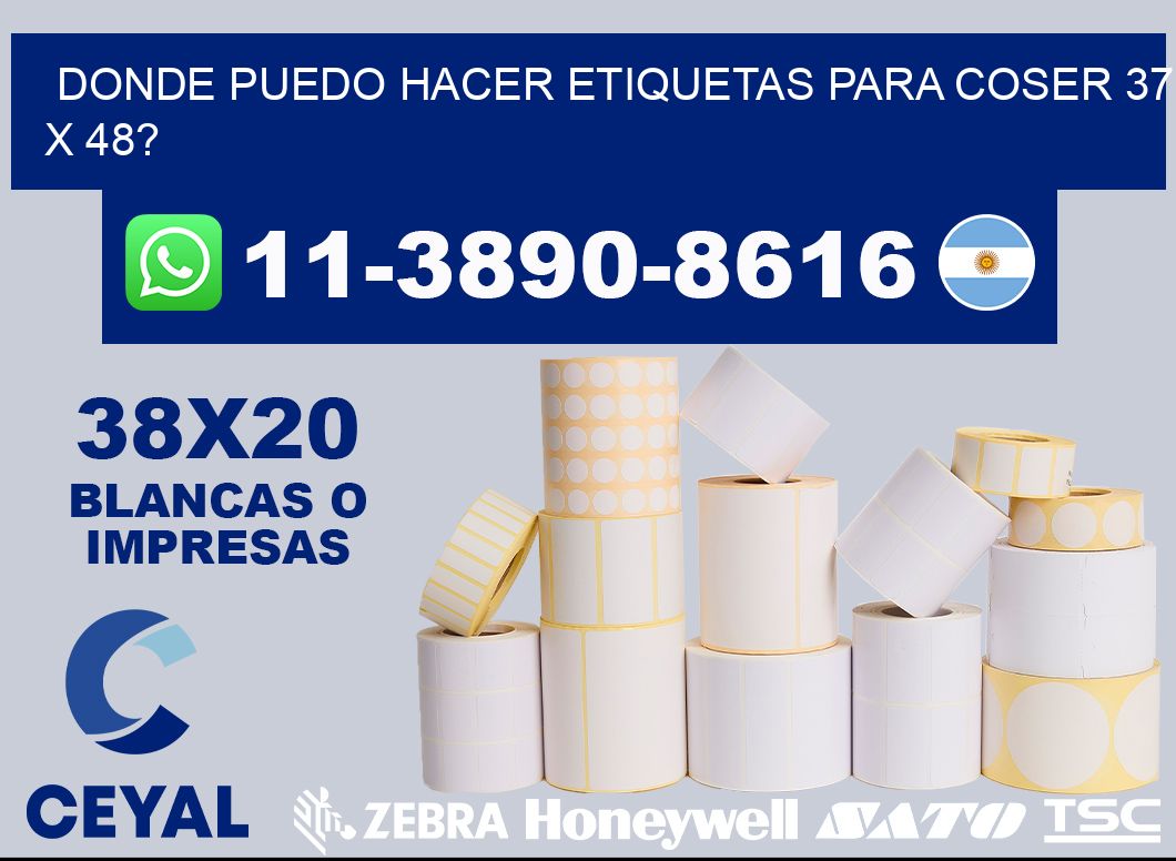 donde puedo hacer etiquetas para coser 37 x 48?