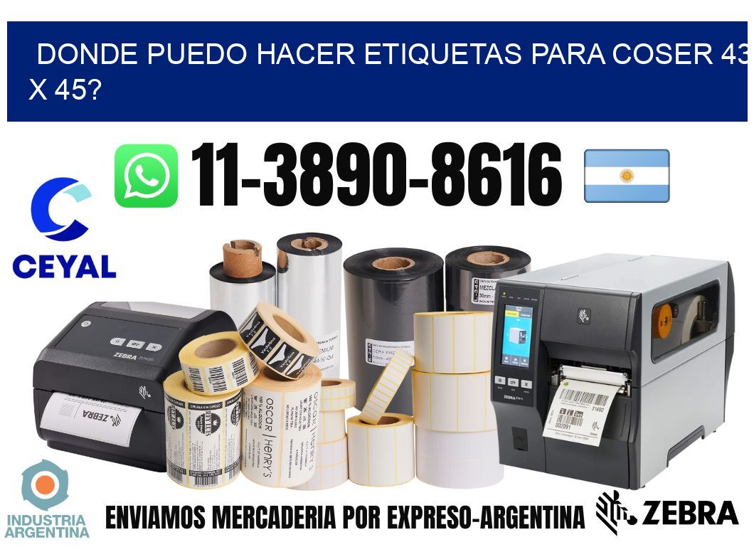 donde puedo hacer etiquetas para coser 43 x 45?