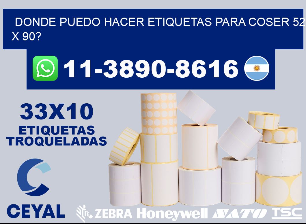 donde puedo hacer etiquetas para coser 52 x 90?