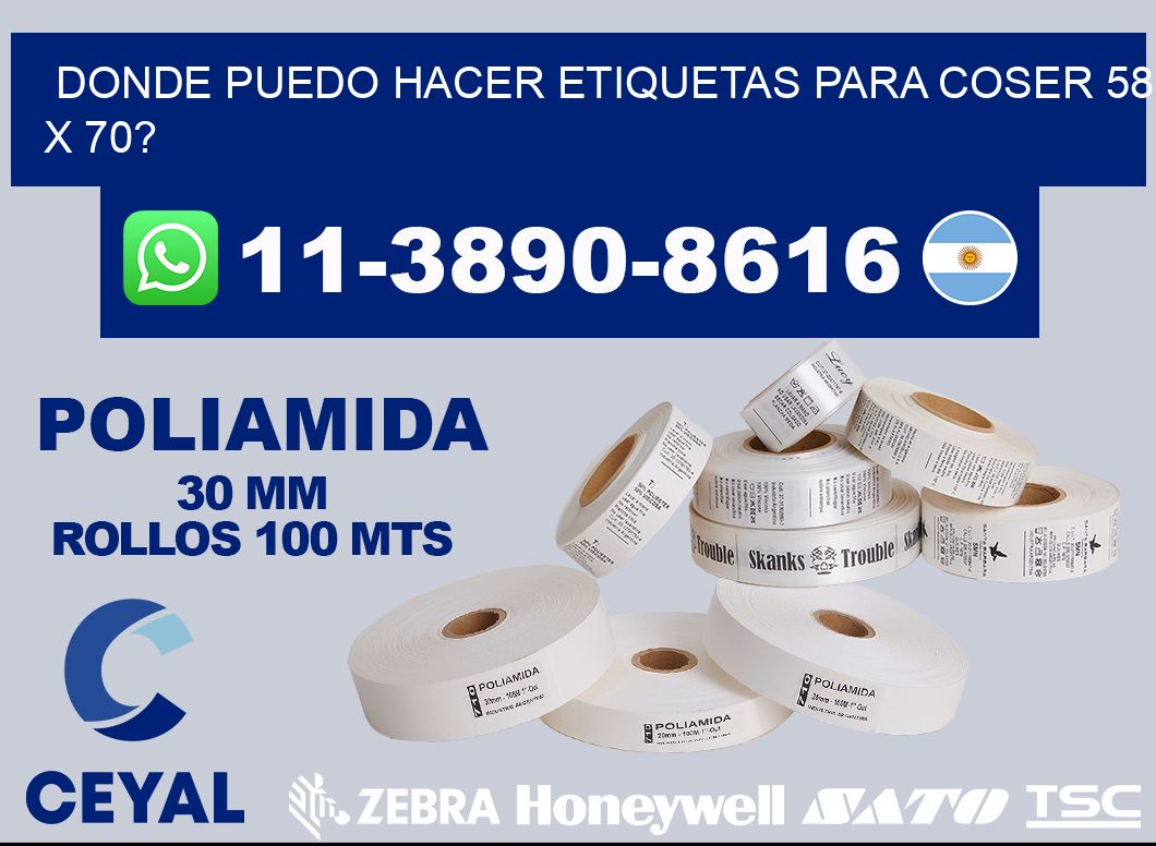 donde puedo hacer etiquetas para coser 58 x 70?