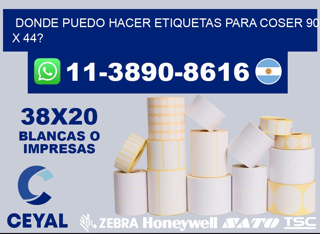 donde puedo hacer etiquetas para coser 90 x 44?