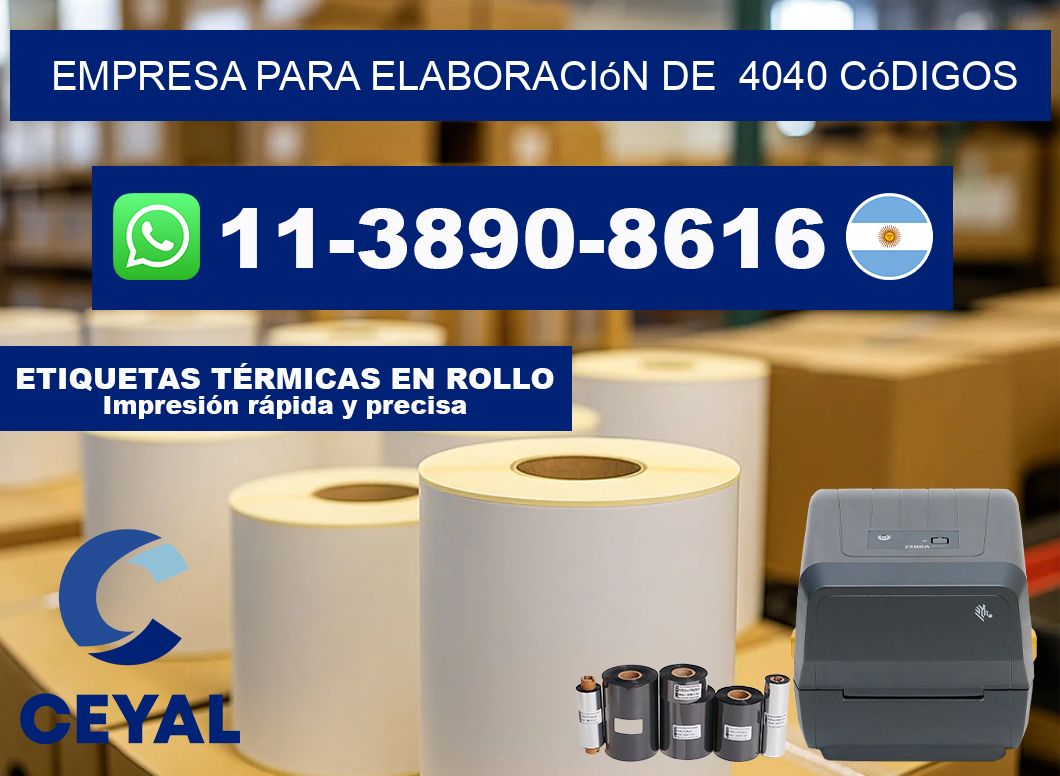 empresa para elaboración de 4040 códigos