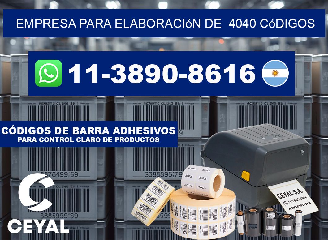 empresa para elaboración de 4040 códigos