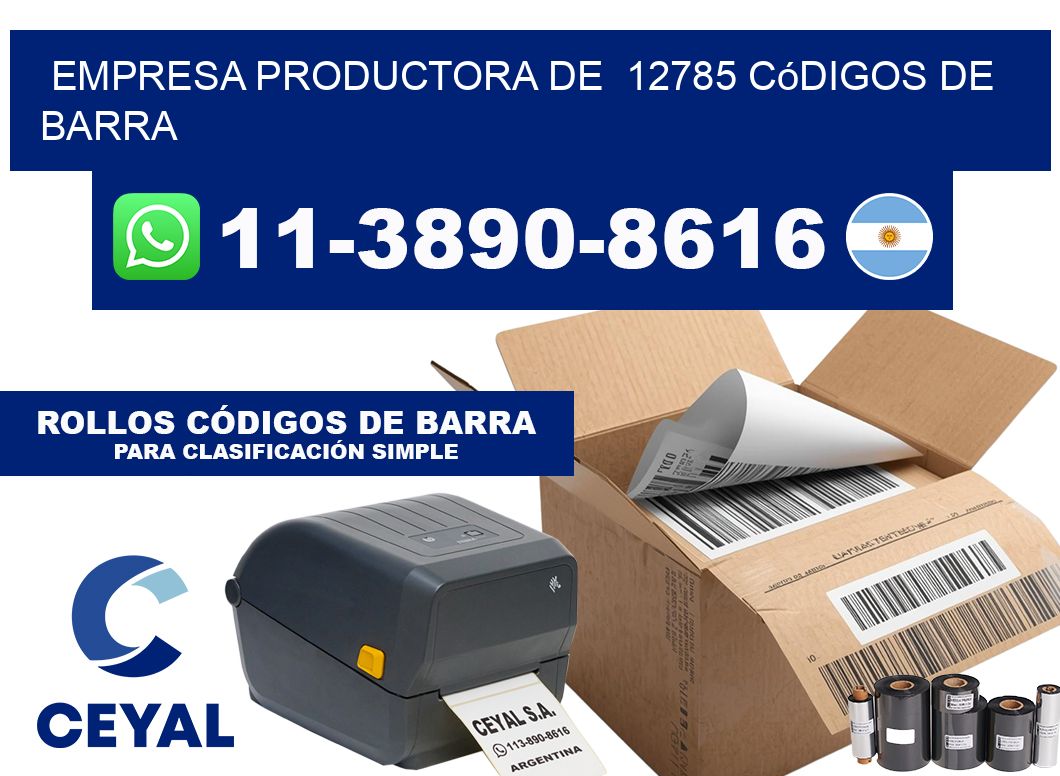 empresa productora de  12785 códigos de barra