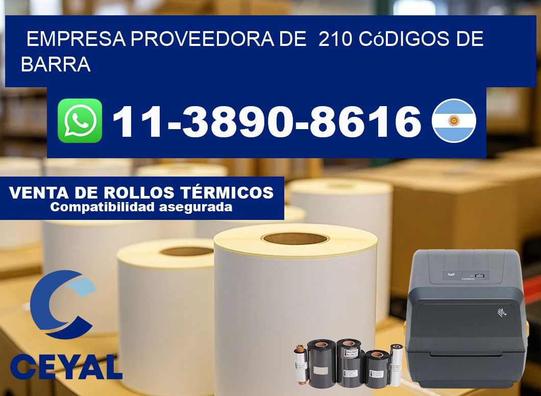 empresa proveedora de 210 códigos de barra