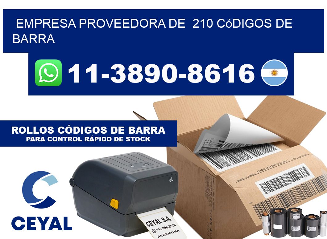 empresa proveedora de  210 códigos de barra