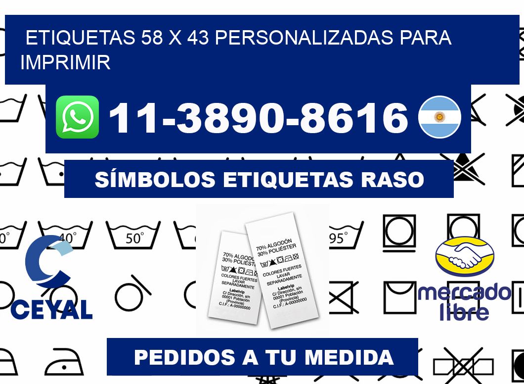 etiquetas 58 x 43 personalizadas para imprimir