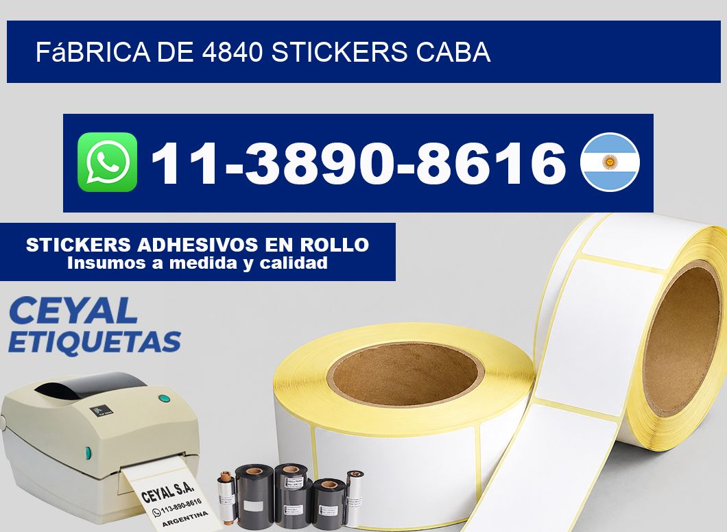 fábrica de 4840 stickers CABA
