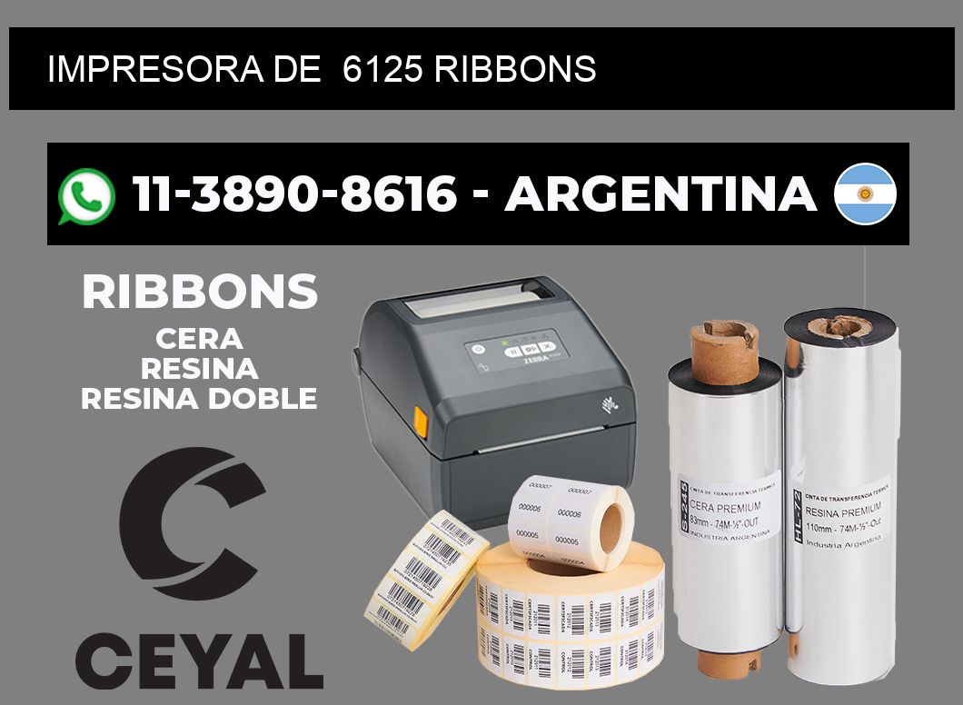 impresora de 6125 ribbons