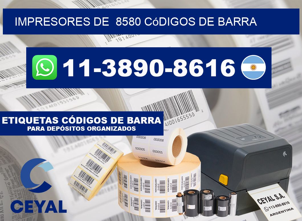 impresores de 8580 códigos de barra