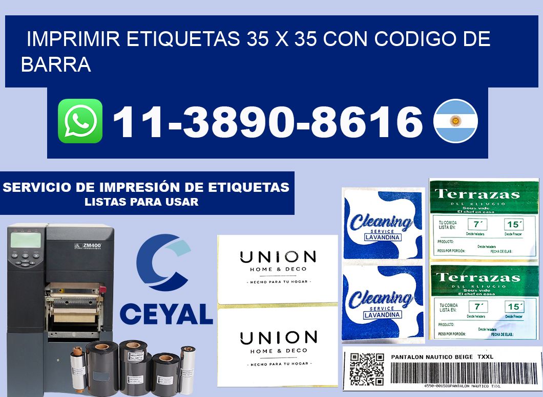 imprimir etiquetas 35 x 35 con codigo de barra