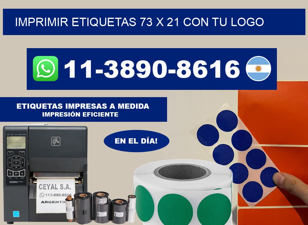 imprimir etiquetas 73 x 21 con tu logo