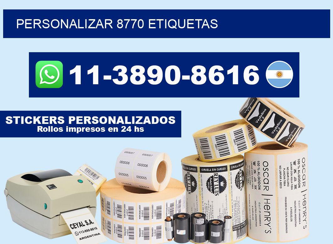 personalizar 8770 etiquetas