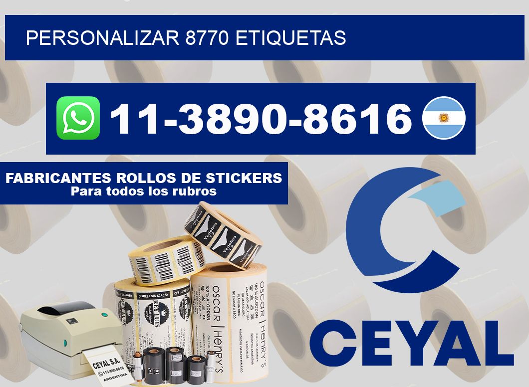 personalizar 8770 etiquetas