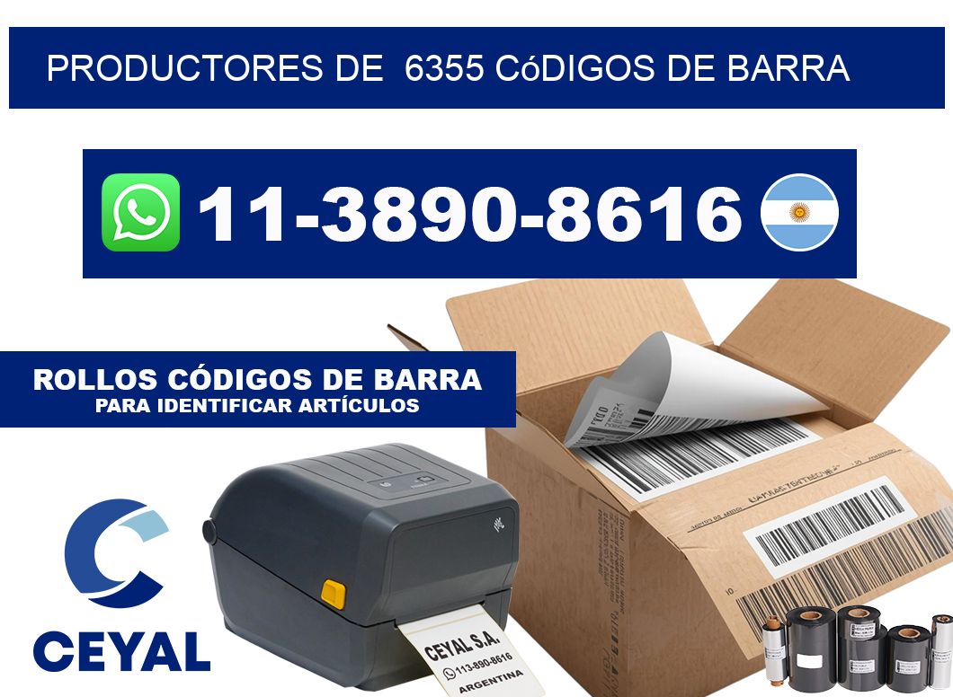 productores de  6355 códigos de barra