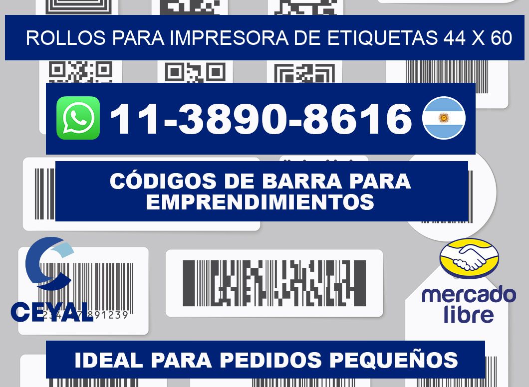rollos para impresora de etiquetas 44 x 60