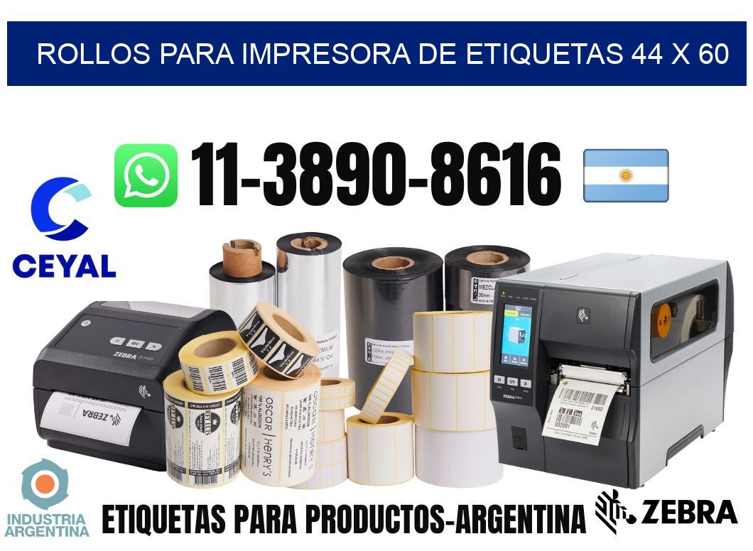 rollos para impresora de etiquetas 44 x 60