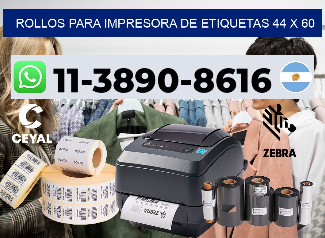 rollos para impresora de etiquetas 44 x 60