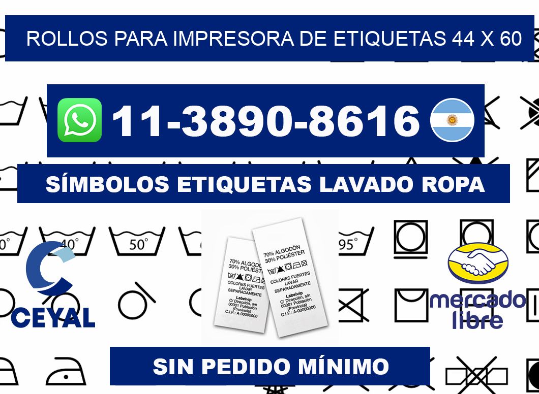 rollos para impresora de etiquetas 44 x 60