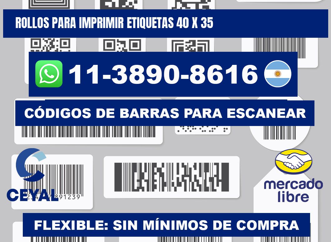 rollos para imprimir etiquetas 40 x 35