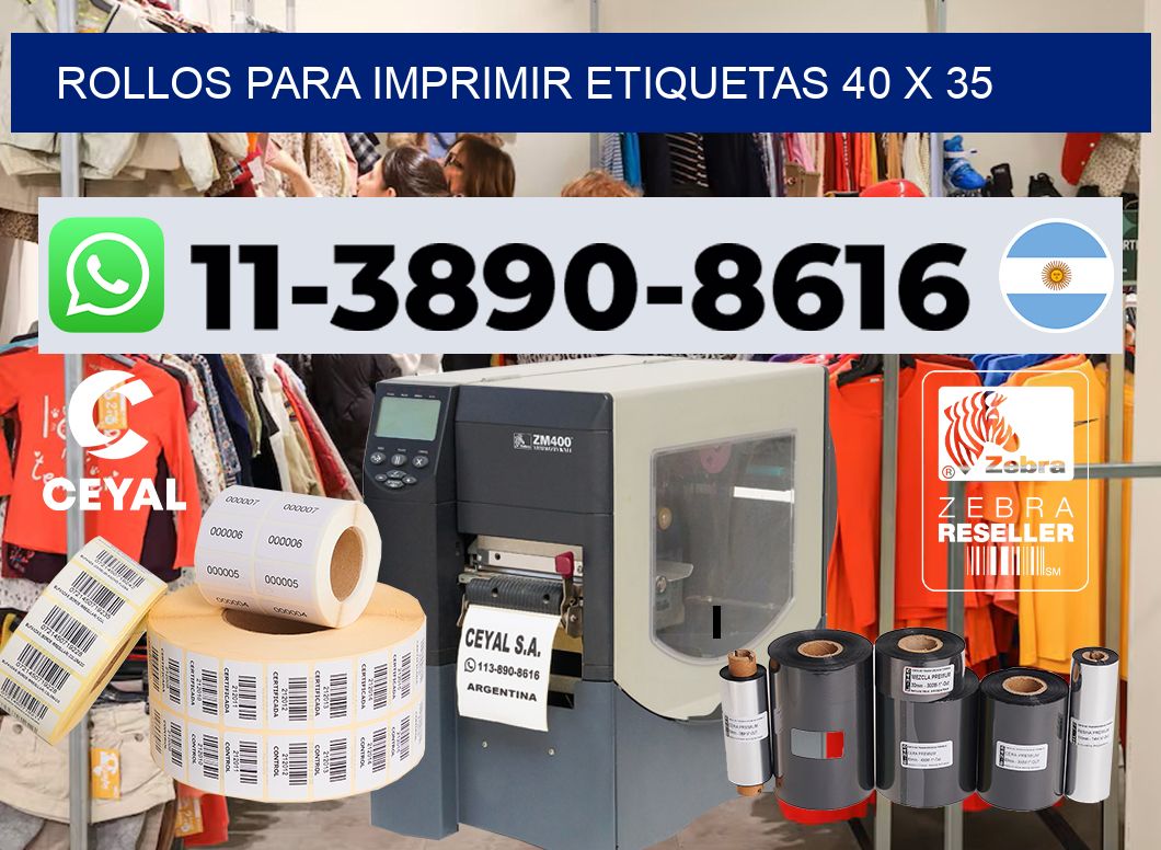 rollos para imprimir etiquetas 40 x 35