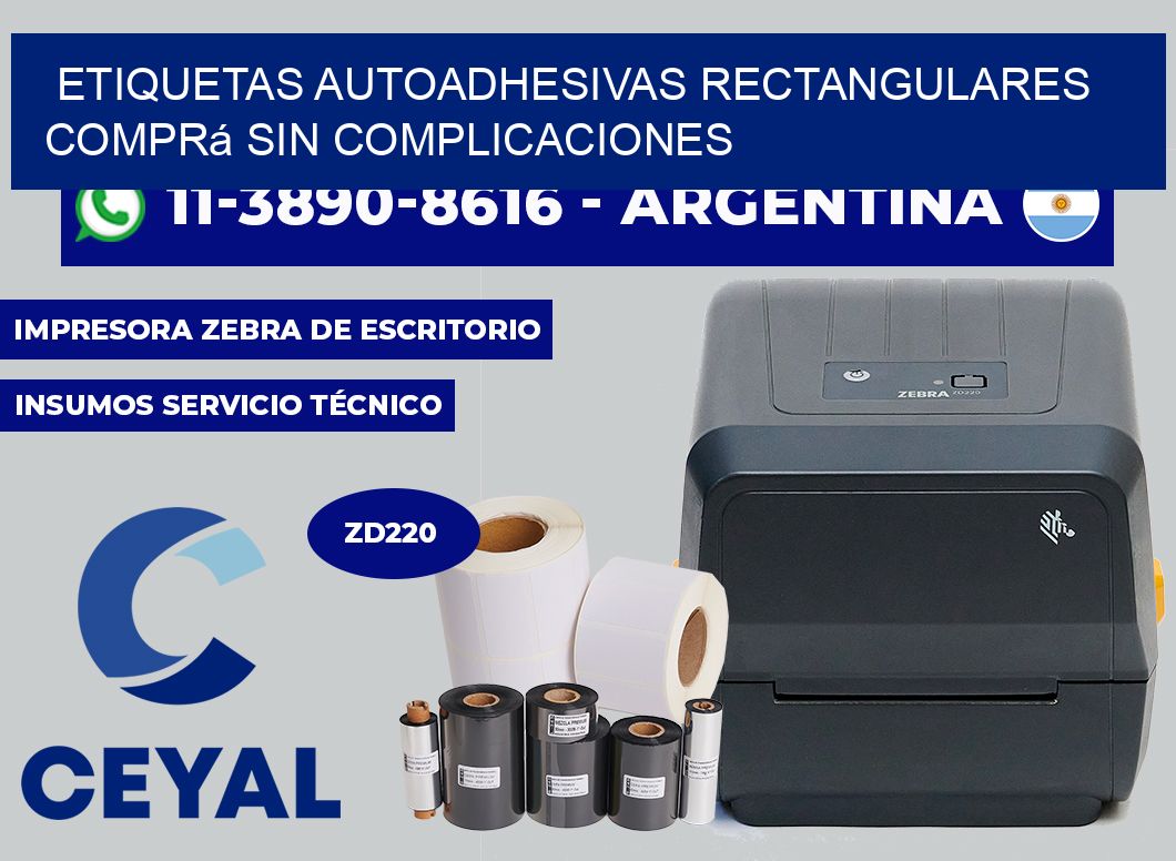 ETIQUETAS AUTOADHESIVAS RECTANGULARES Comprá sin complicaciones