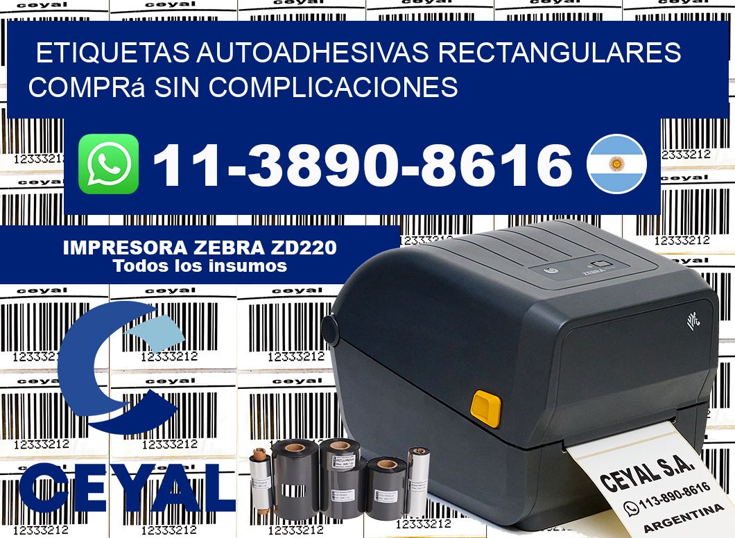ETIQUETAS AUTOADHESIVAS RECTANGULARES Comprá sin complicaciones