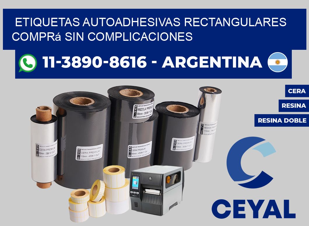 ETIQUETAS AUTOADHESIVAS RECTANGULARES Comprá sin complicaciones