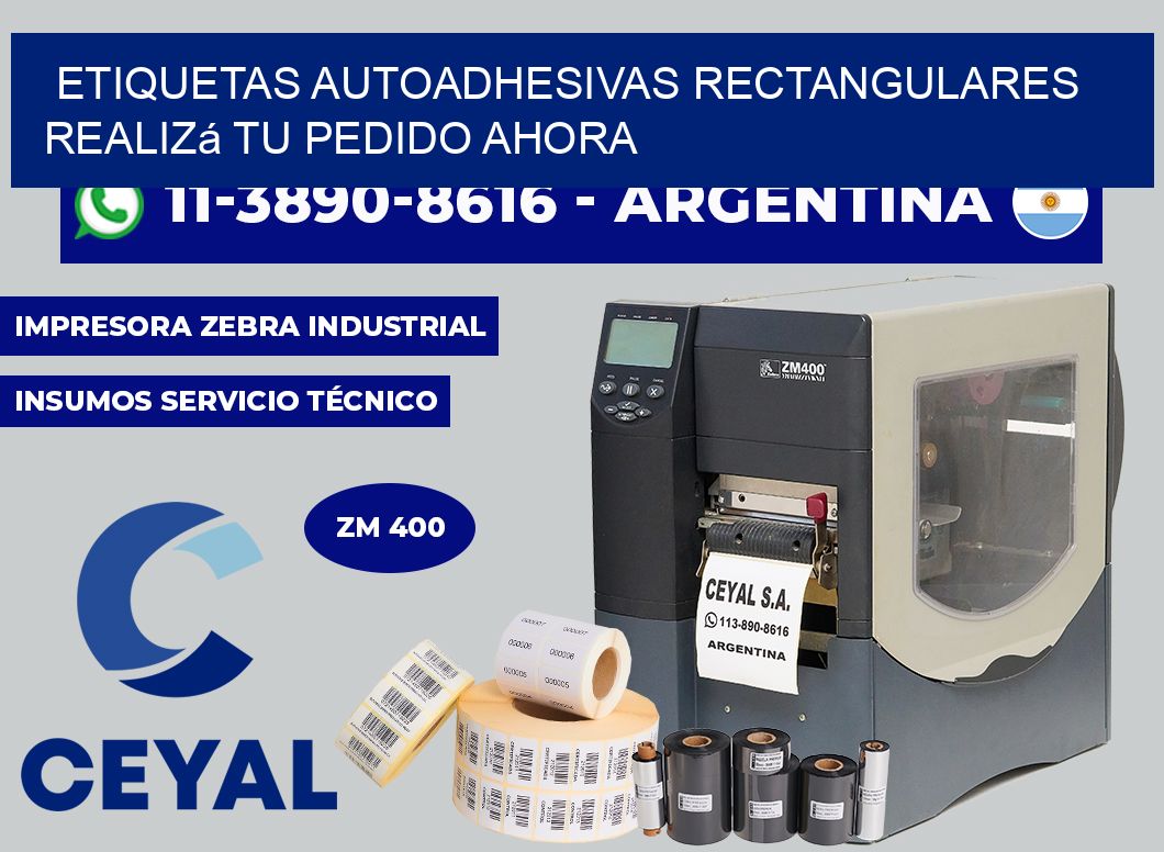 ETIQUETAS AUTOADHESIVAS RECTANGULARES Realizá tu pedido ahora
