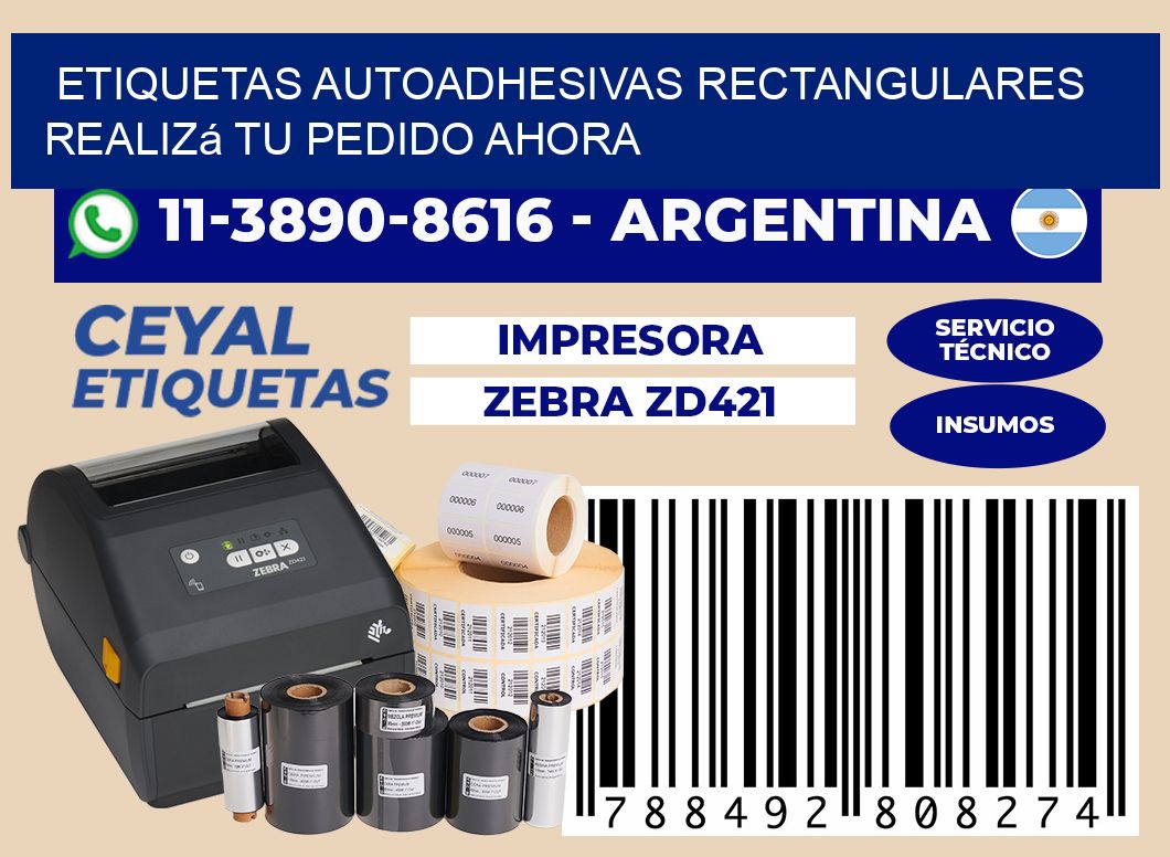 ETIQUETAS AUTOADHESIVAS RECTANGULARES Realizá tu pedido ahora
