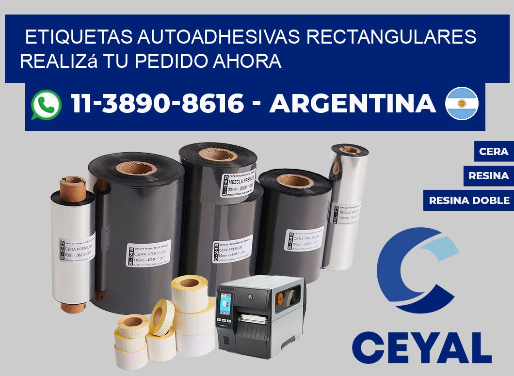 ETIQUETAS AUTOADHESIVAS RECTANGULARES Realizá tu pedido ahora
