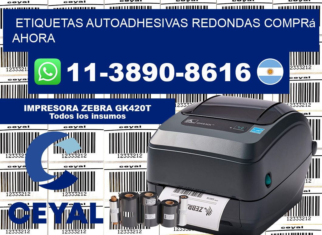 ETIQUETAS AUTOADHESIVAS REDONDAS Comprá ahora