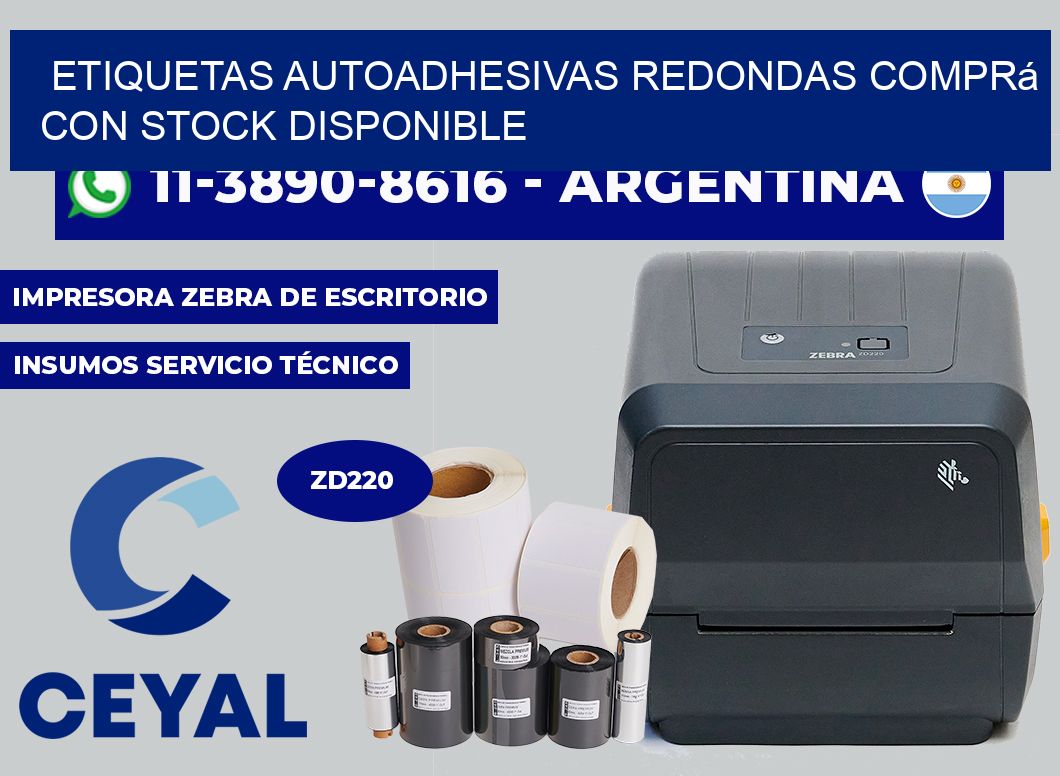 ETIQUETAS AUTOADHESIVAS REDONDAS Comprá con stock disponible