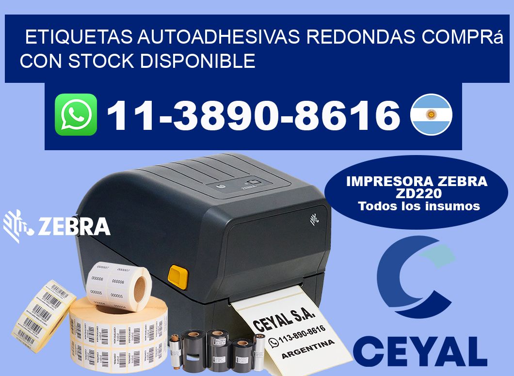 ETIQUETAS AUTOADHESIVAS REDONDAS Comprá con stock disponible