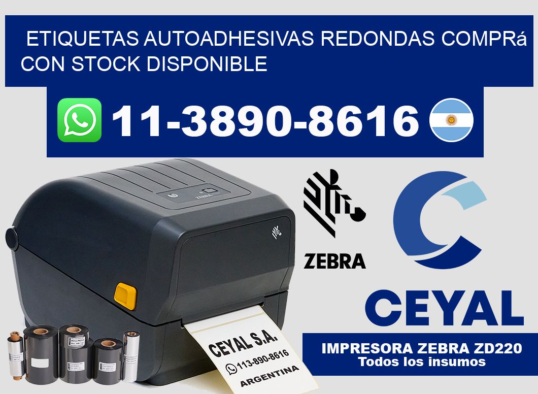 ETIQUETAS AUTOADHESIVAS REDONDAS Comprá con stock disponible