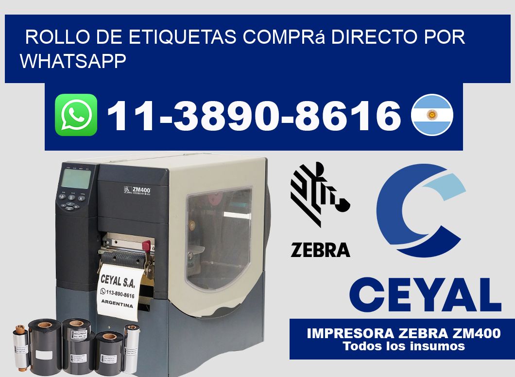 ROLLO DE ETIQUETAS Comprá directo por WhatsApp