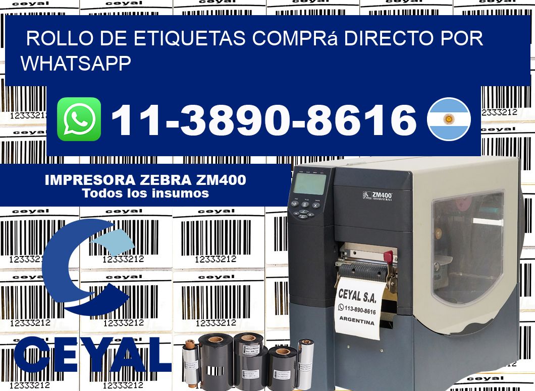 ROLLO DE ETIQUETAS Comprá directo por WhatsApp