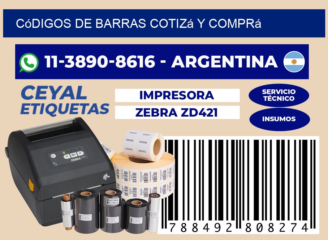 códigos de barras Cotizá y comprá