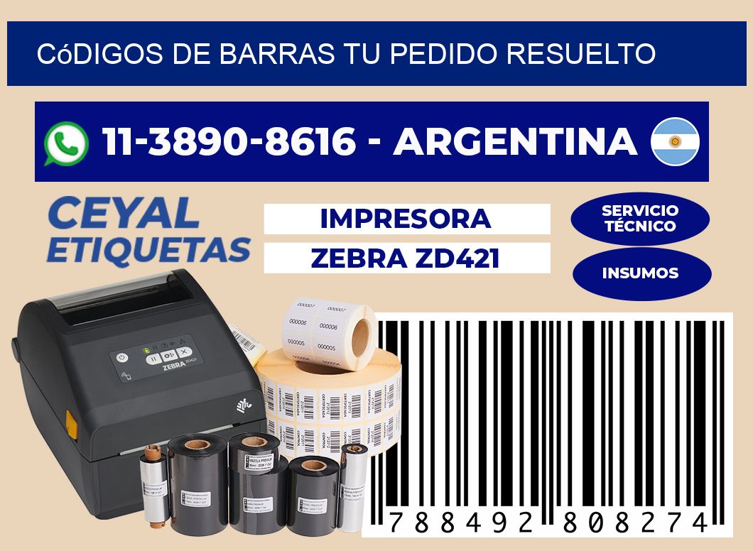 códigos de barras Tu pedido resuelto